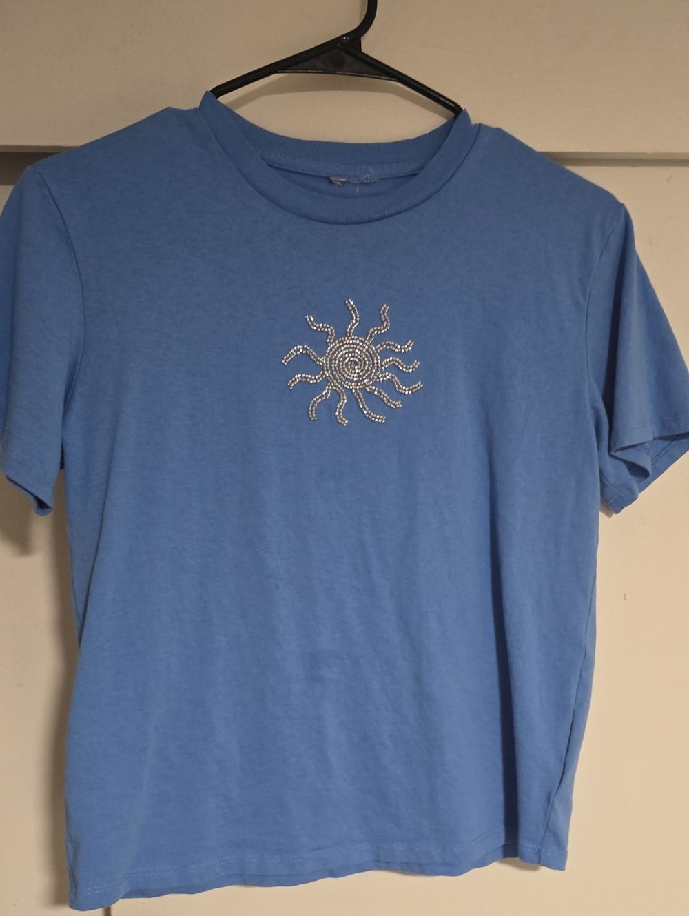 Blue Beaded Sun Tee